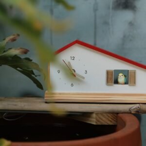 Đồng Hồ Gỗ Trang Trí Hình Chim Non – Decor Độc Đáo