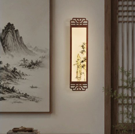 Đèn gỗ treo tường DIY phong cách Trung