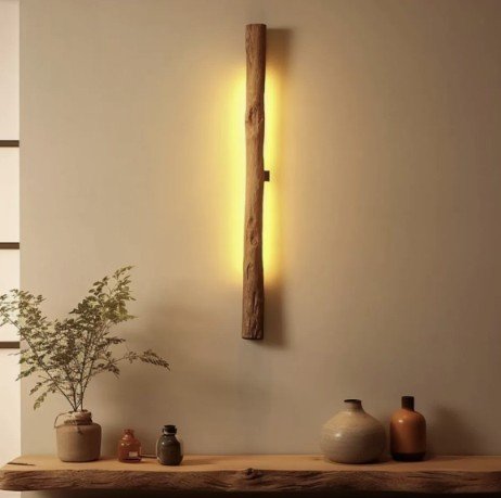 Đèn gỗ treo tường trang trí đơn giản dễ decor