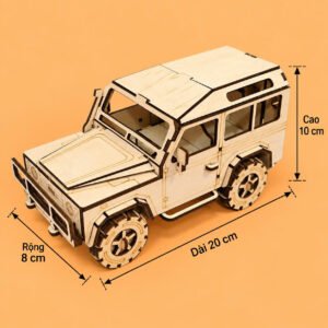 Mô Hình Ô Tô Bằng Gỗ Jeep 3D - Đồ Chơi Lắp Ghép